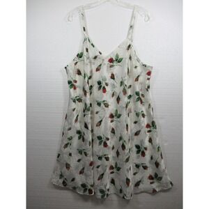 Lane Bryant Intimates Rose Print Chemise Plus Size 18/20 Floral Sleeveless